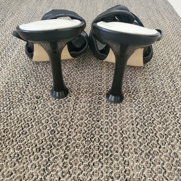 Zara Gathered Leather Heeled Sandals - Picture 7 of 13